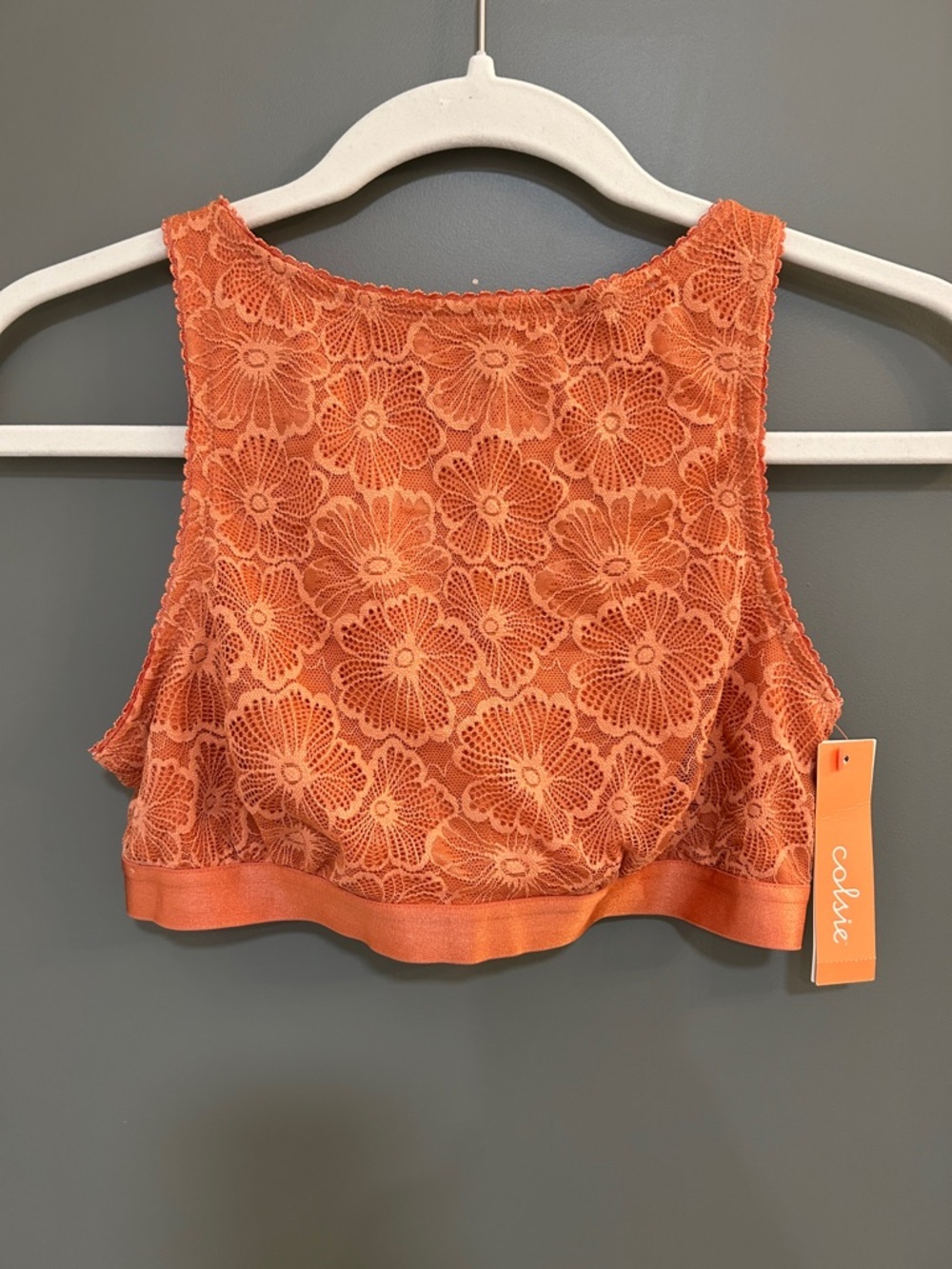 COLSIE Apricot Floral Lace Bra size Medium